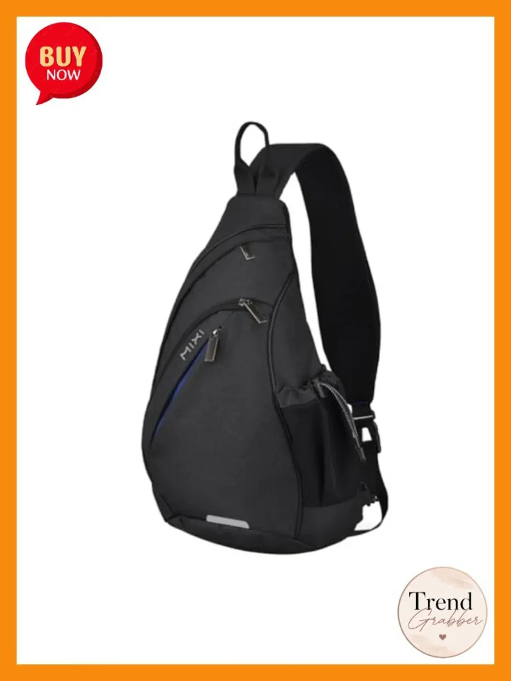 Unisex Sling Bag Backpack with USB Port Anti-Theft Crossbody Shoulder Bag